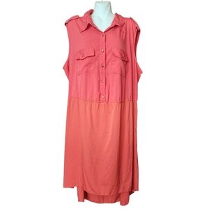 Bloom Coral Sleeveless Dress Good very beautiful gold-colored buttoned dress V5